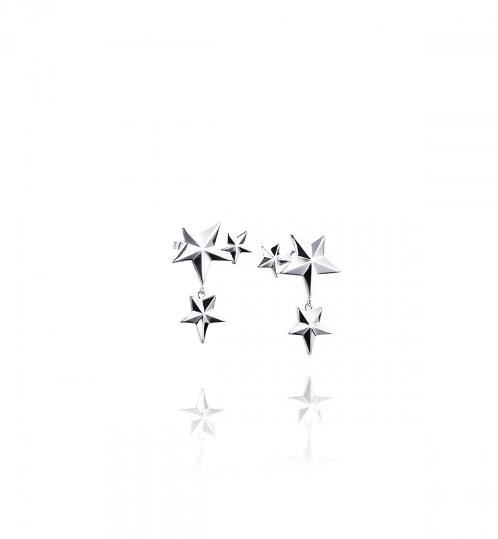 Catch A Falling Star Earrings – Silver