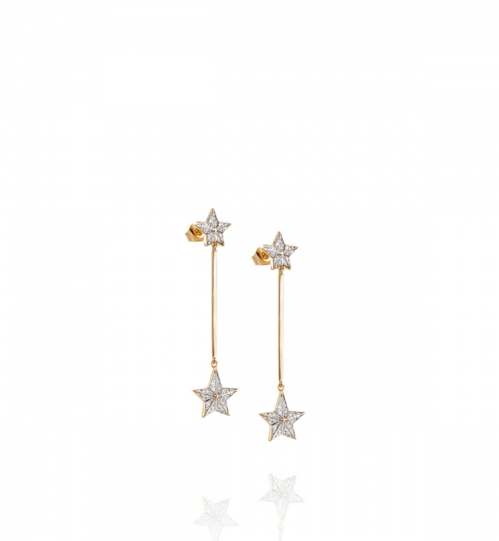 Reach The Star & Stars Earrings – Guld