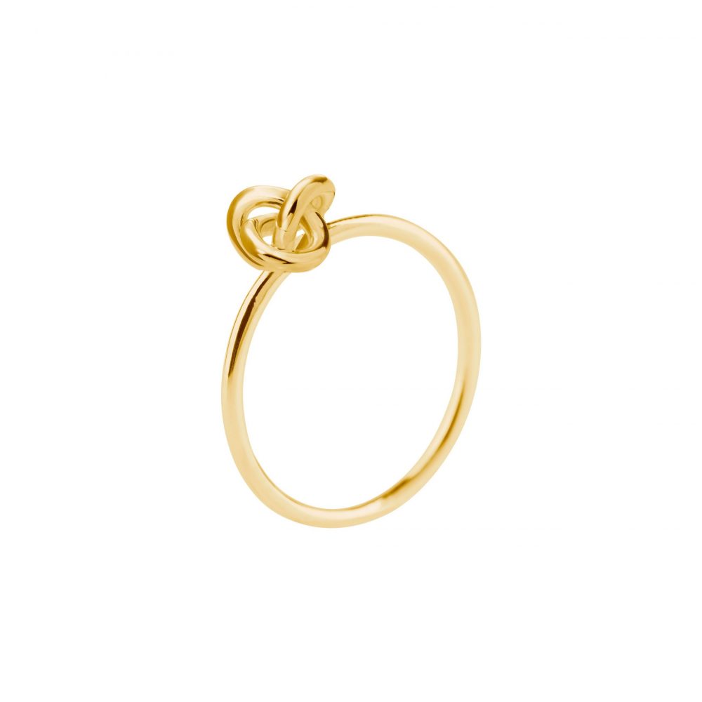 Le Knot Drop Ring Gold