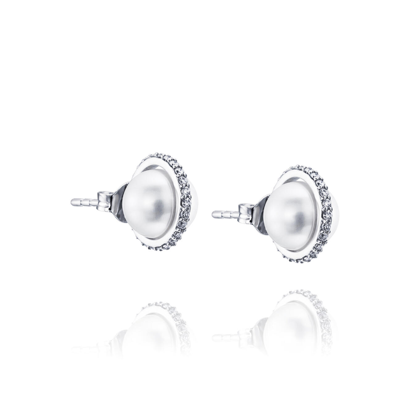 Day Pearl & Stars Ear – Vitt guld