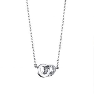 You & Me Necklace – Vitt guld