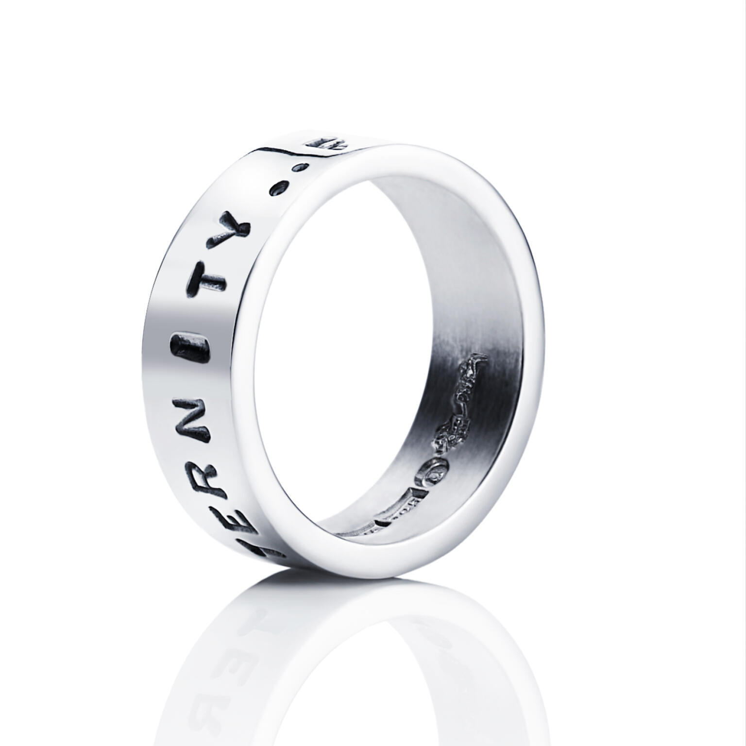 From Here To Eternity Stamped Ring – Silver