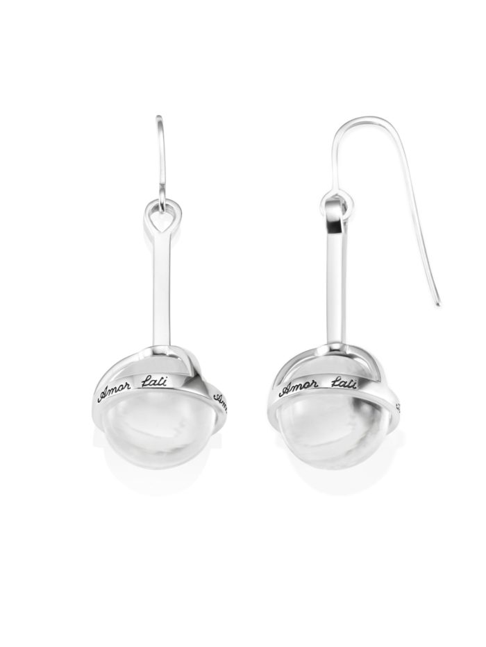 Amor Fati Globe Earrings Crystal Quartz