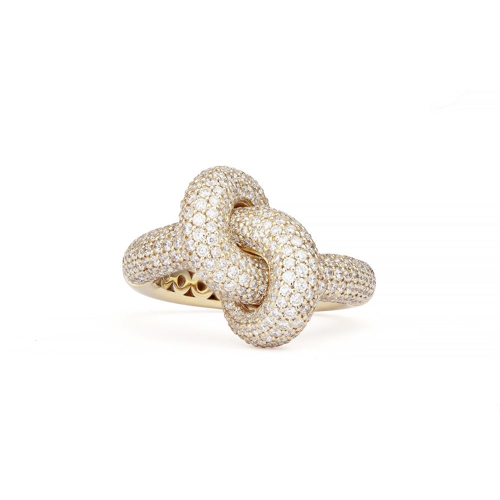 Absolutely Loose Knot Guld Pavé