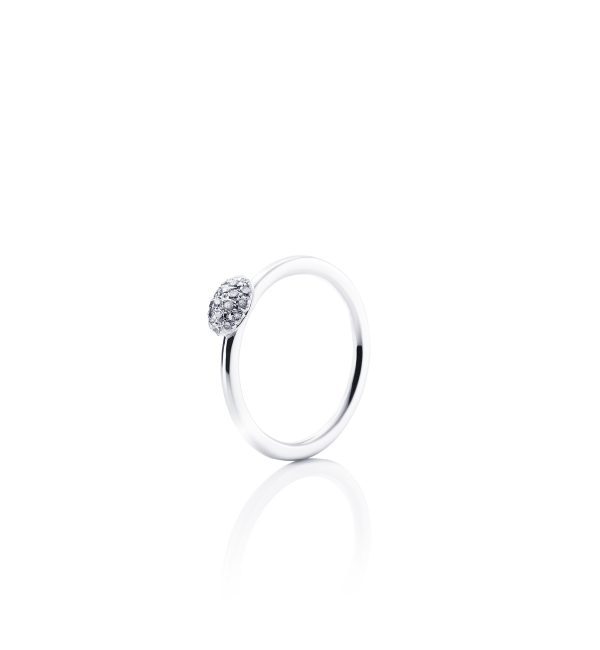 Love Bead Ring-Diamonds Vitguld