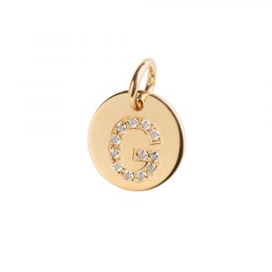 Charms Bricka 18k guld med Diamanter
