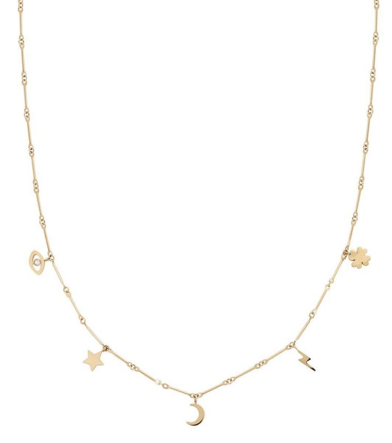 Charm Necklace Multi Gold