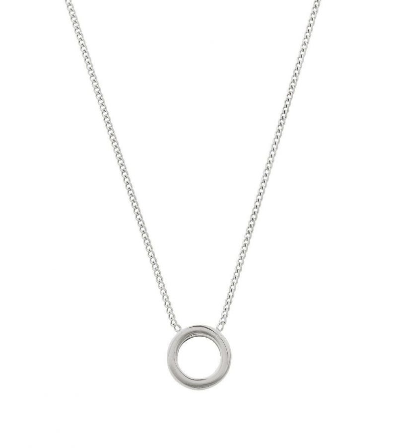 Circle Mini Necklace Steel
