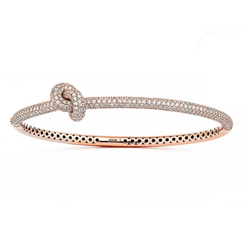 Absolutely Knot Pavé Armring Roséguld