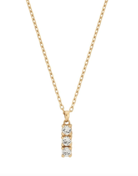 Bar sparkle necklace gold
