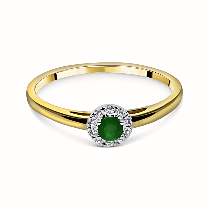 Emerald Diamond Ring Gold