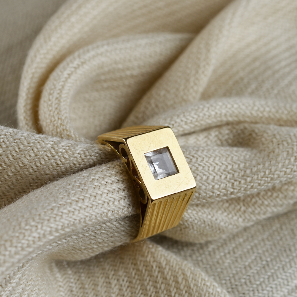 Guldring 18k klack