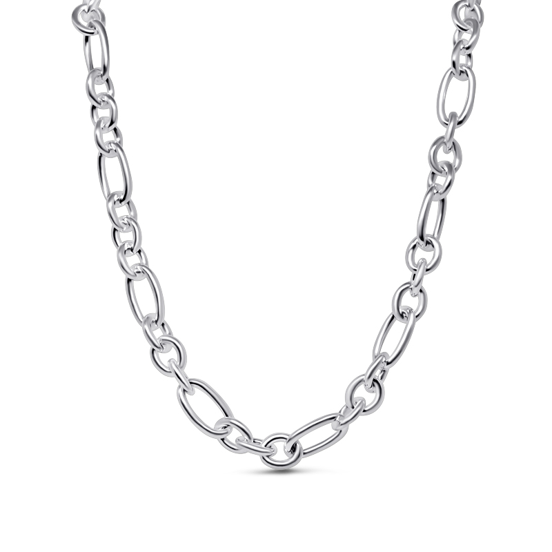 Oval Round Chain Necklace