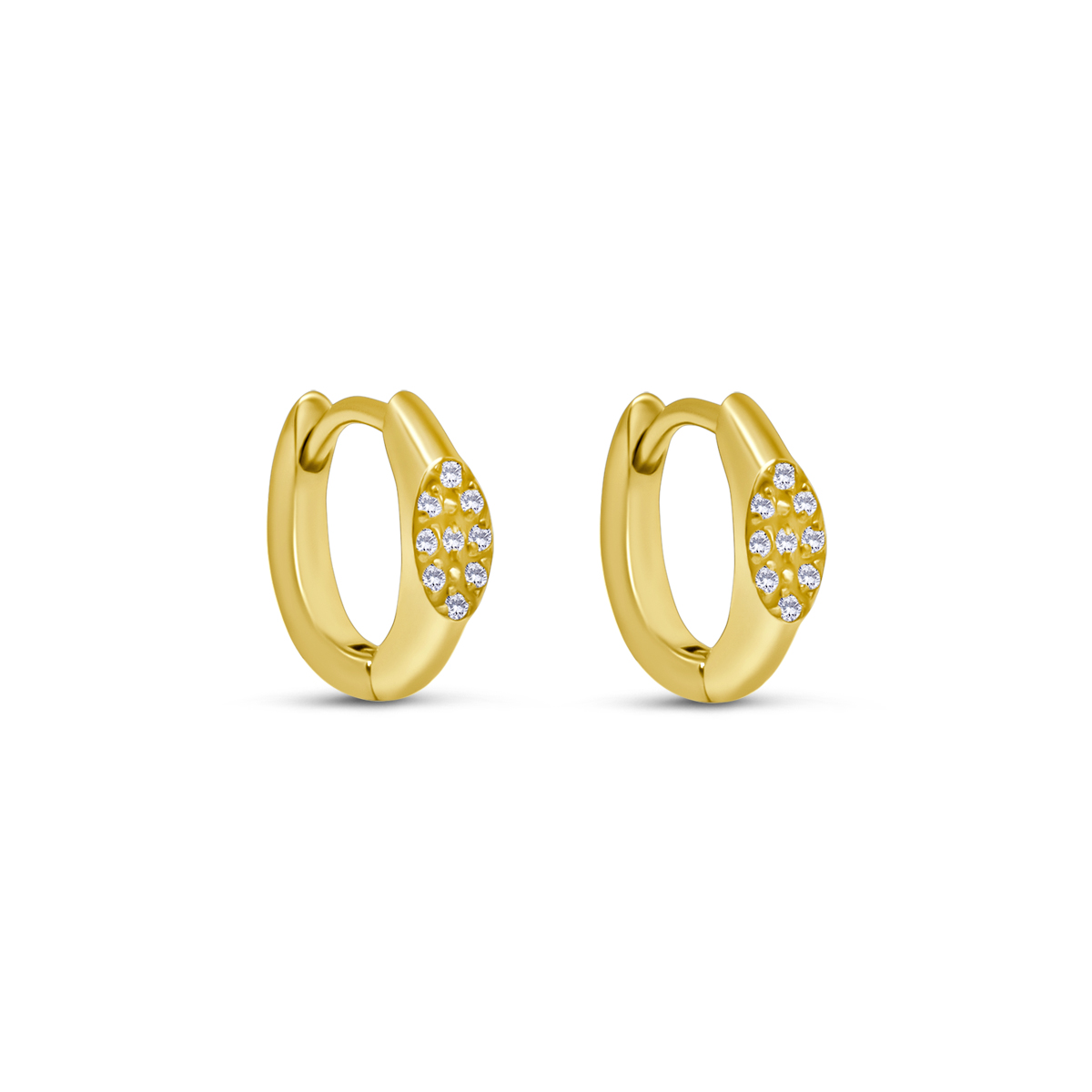 Oval Sparkle Hoops