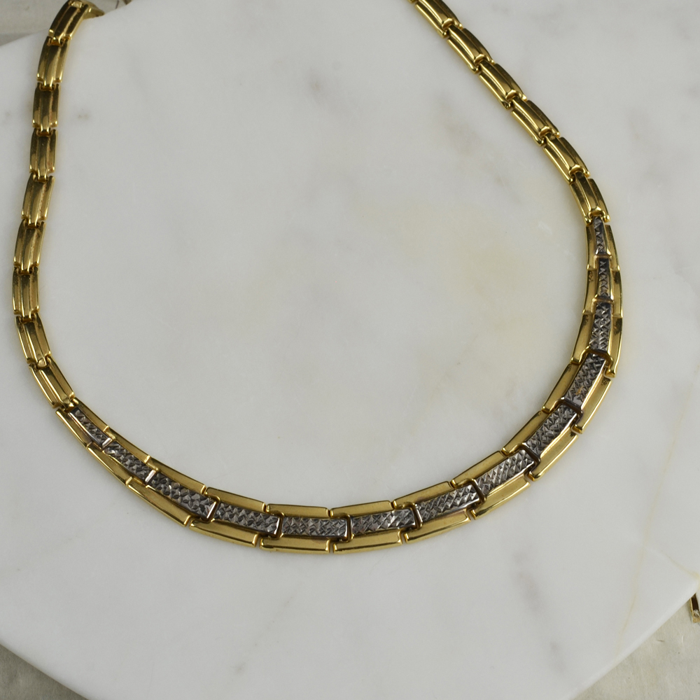 Guldhalsband 14k guld/vitguld