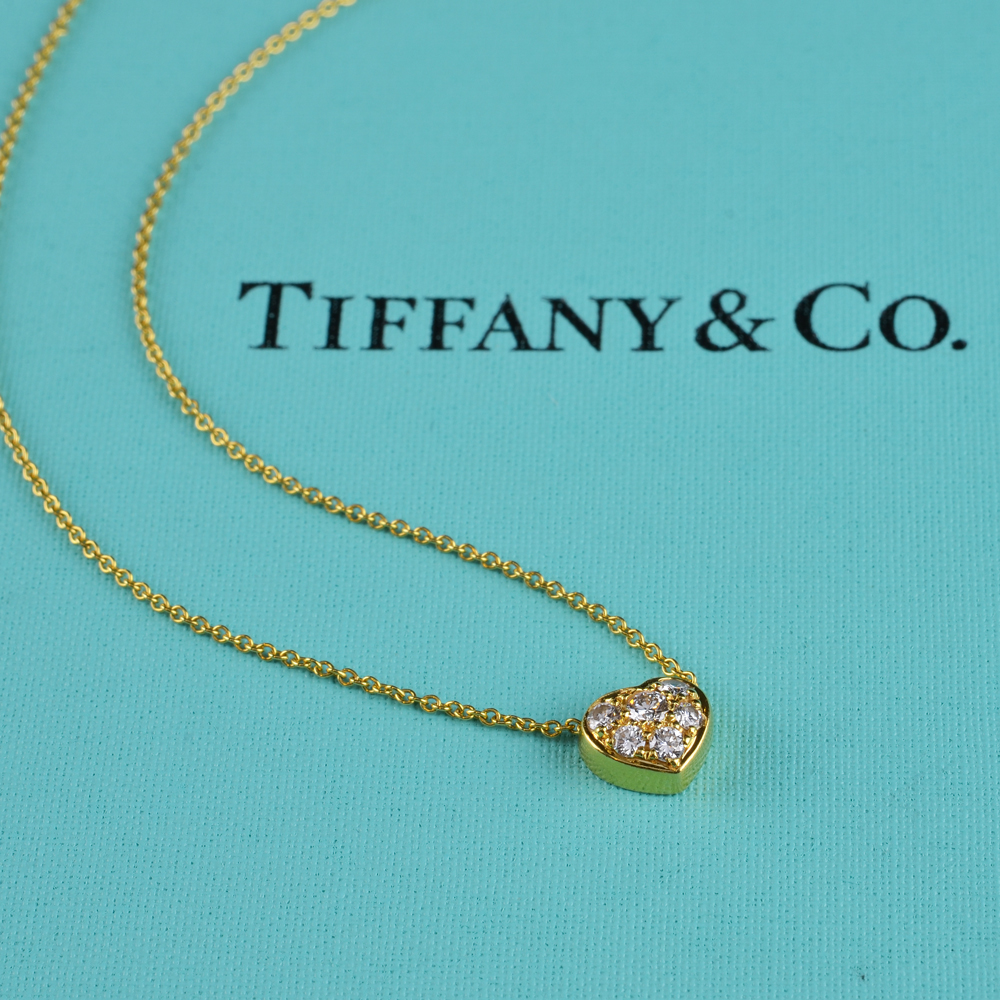 Tiffany & Co Heart Pavé Diamond Necklace