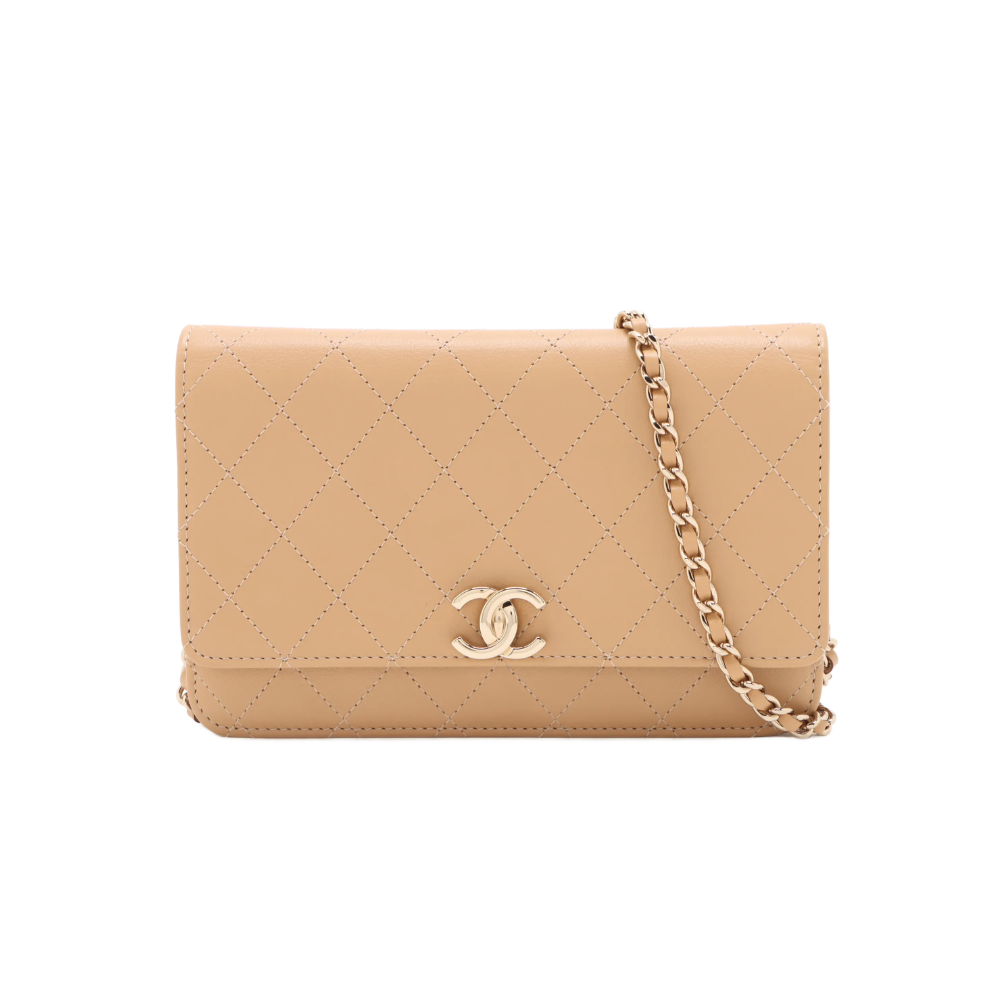 Chanel wallet on chain beige