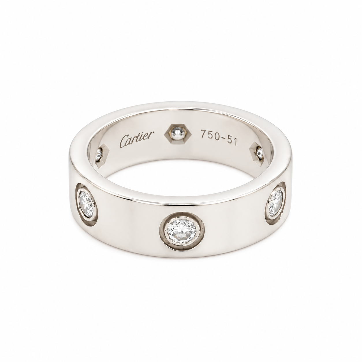 Cartier love ring 6 diamonds